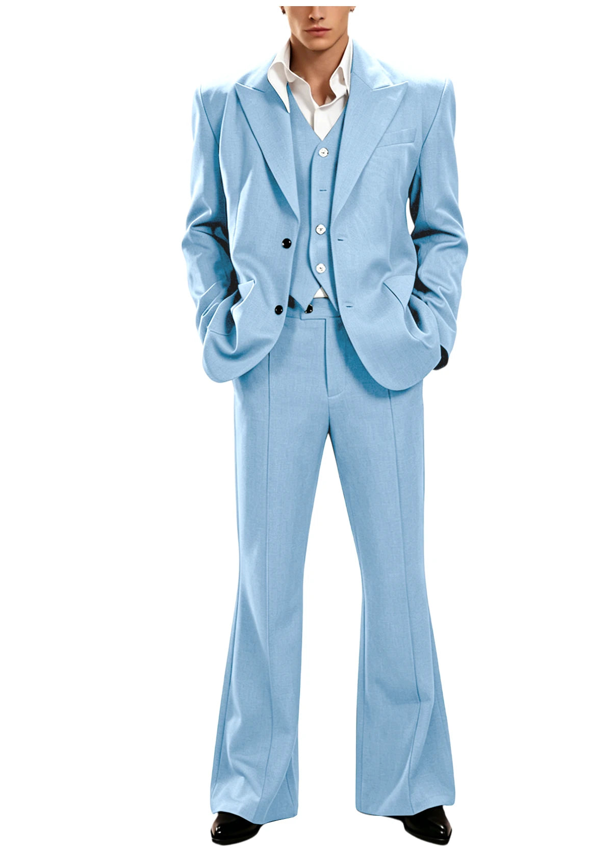 Vintage Peak Lapel Slim Suit