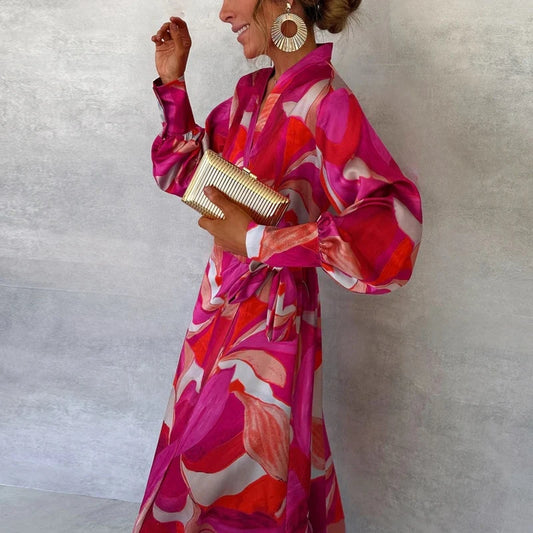 Fashion Printed Maxi Dress