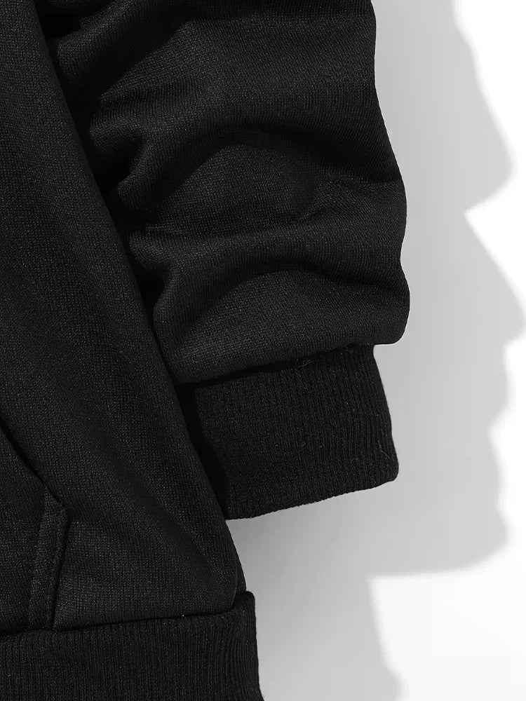 Cat Print Zip Hooded Jacket