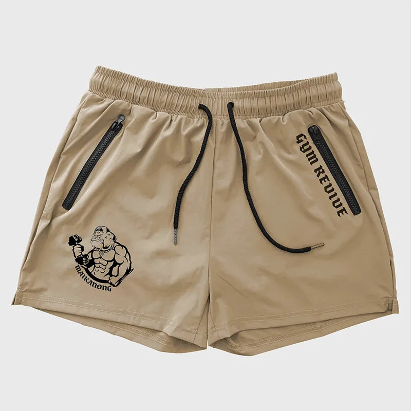 Double Zipper Pocket Training Shorts