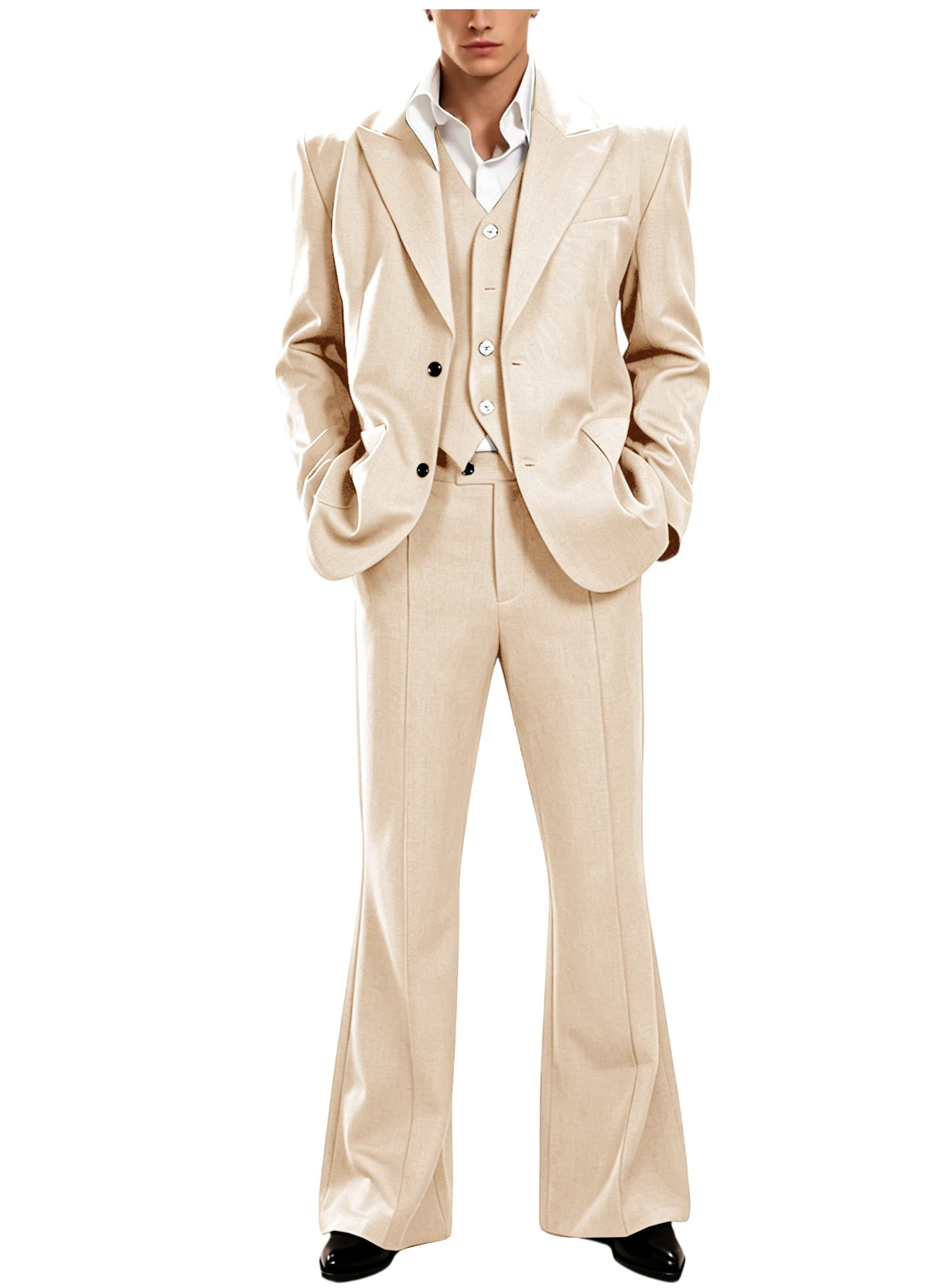 Vintage Peak Lapel Slim Suit