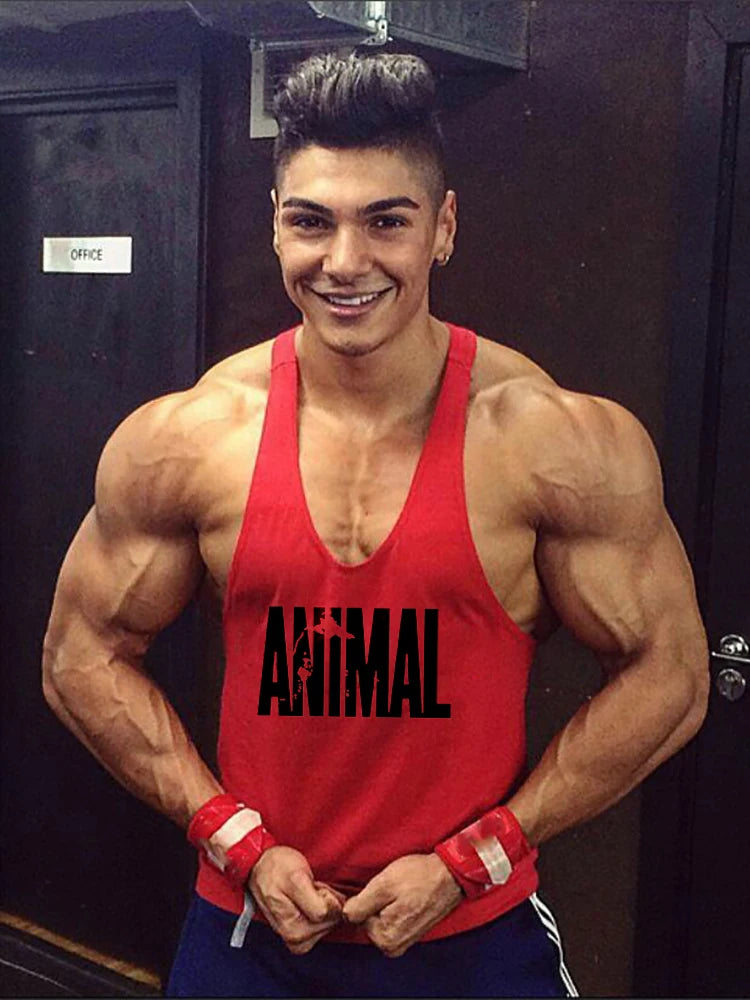 ANIMAL Letter Printed Gym Clothing