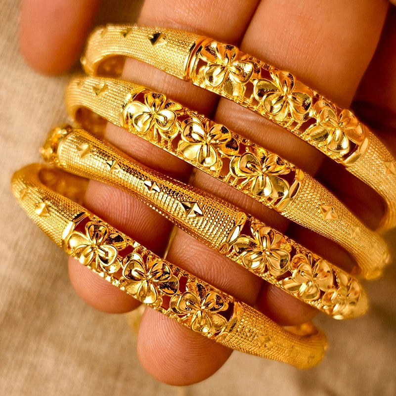 Gold Plated Bridal Bangle Bracelet