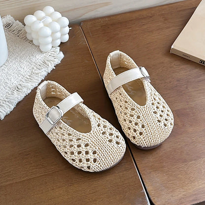 Woven Hook-and-Loop Sandals