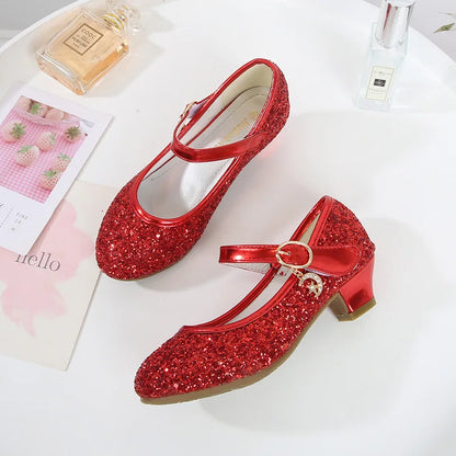 Leather Princess Heeled Shoes