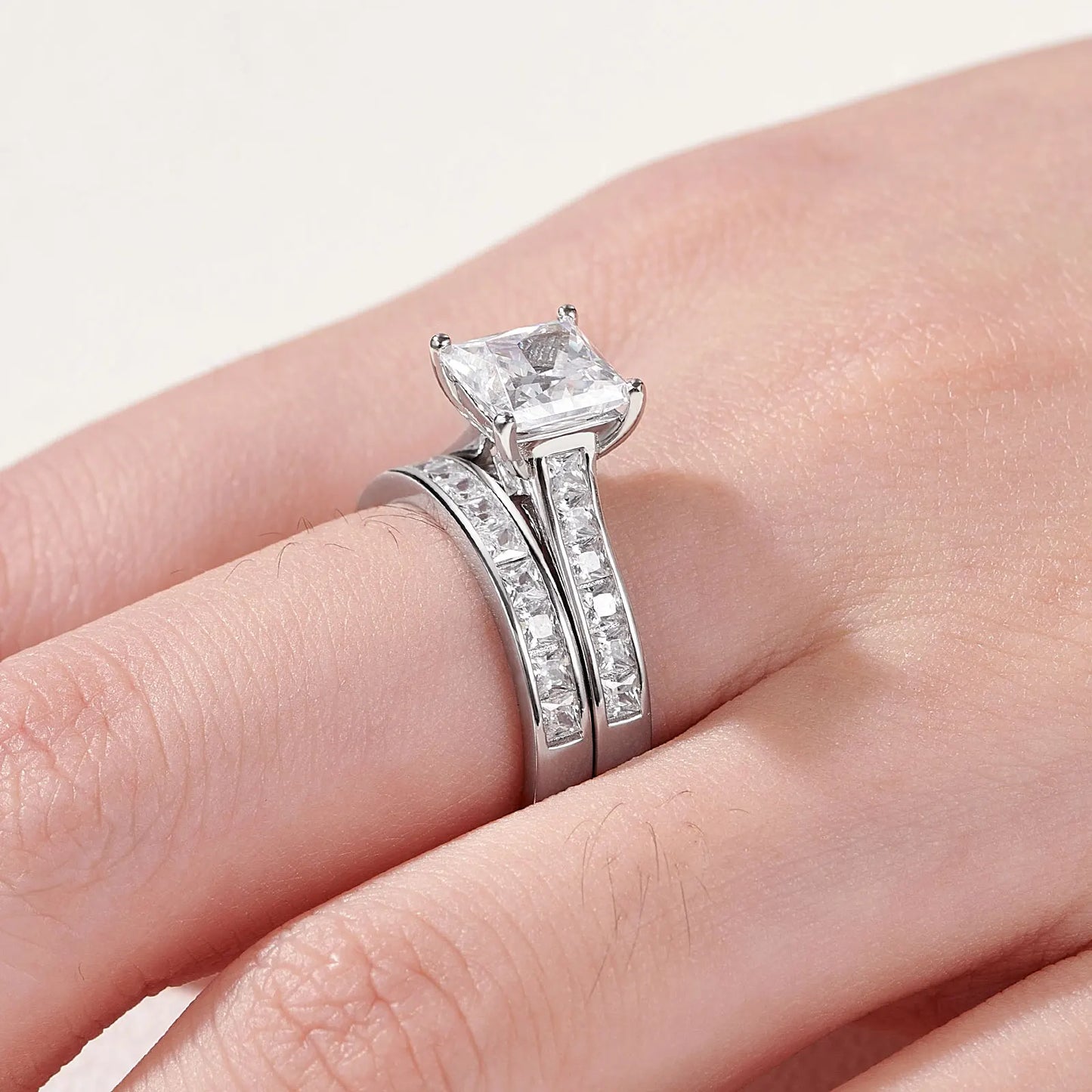 Moissanite Bridal Ring Set