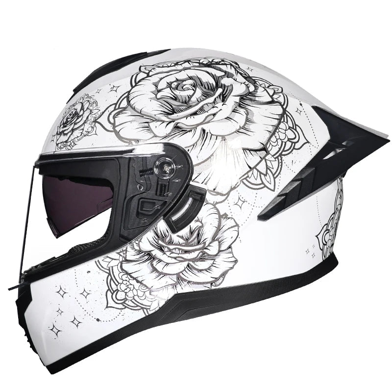 Double-Visor Full-Face Racing Helmet