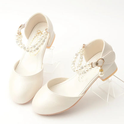 White Leather Mary Jane Shoes