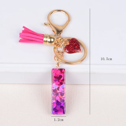 A-Z Alphabet Initial Letter Keychain