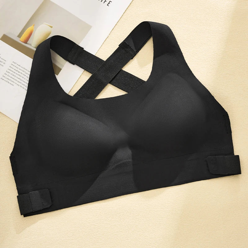 Cross-Back Wireless Push-Up Bra