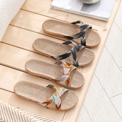 Striped Hemp Flip Flops