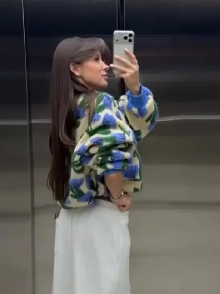 3D Flower Embossed Jacket