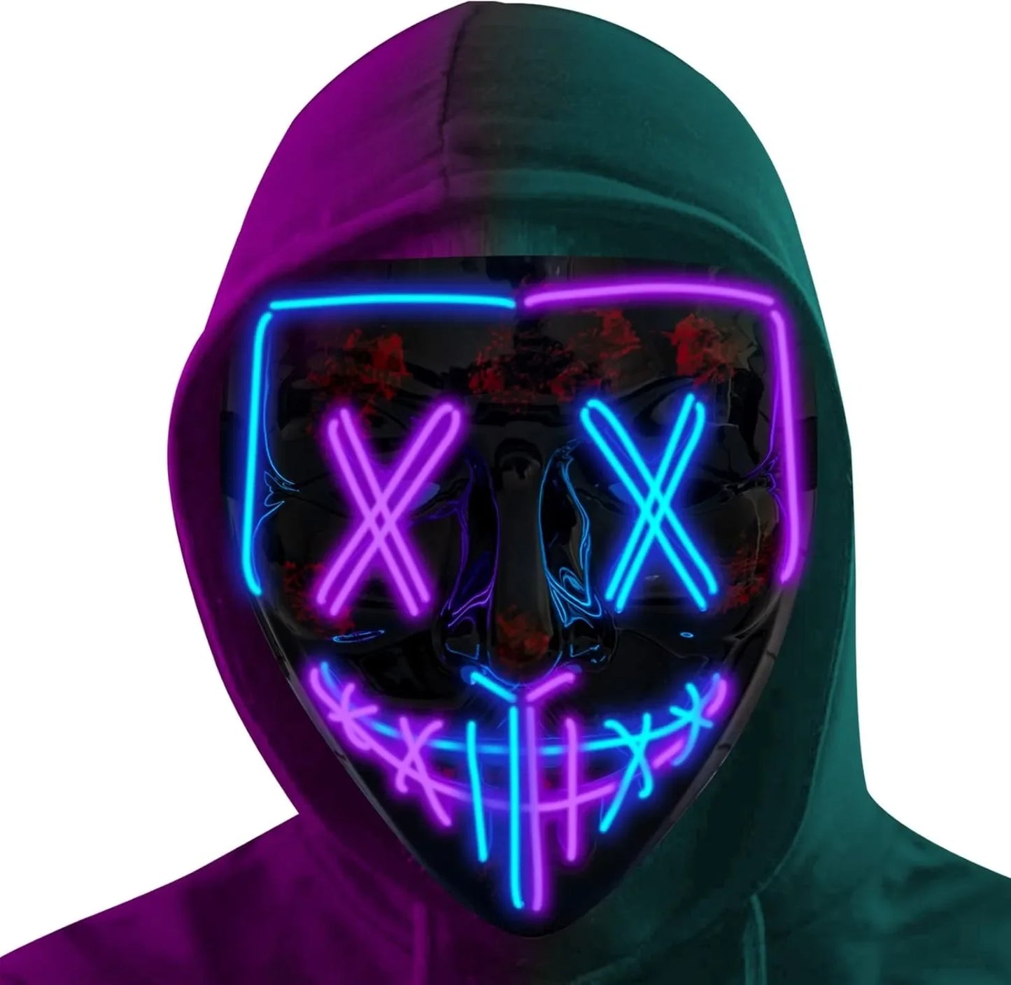 Glowing EL Wire Light-Up Mask