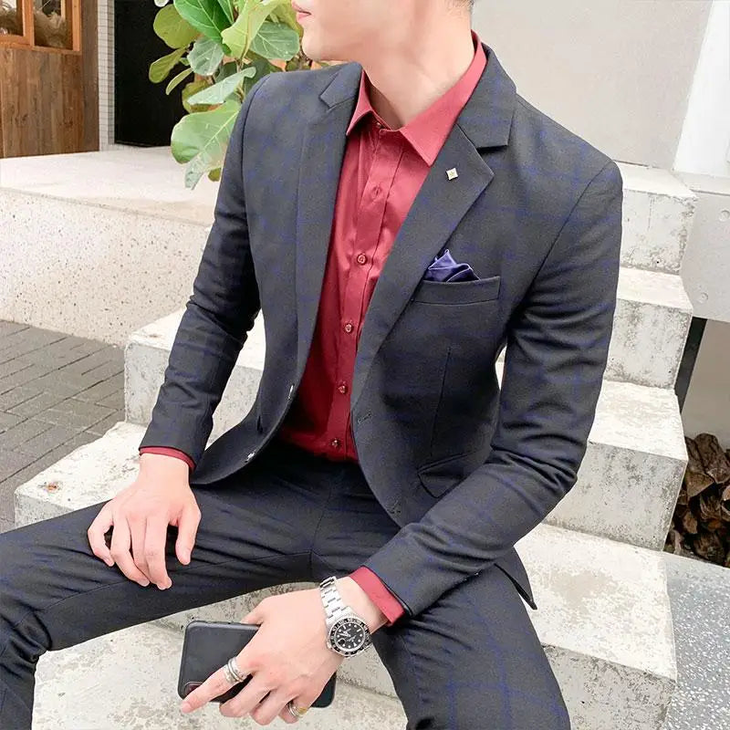 Slim Fit Business High Suit