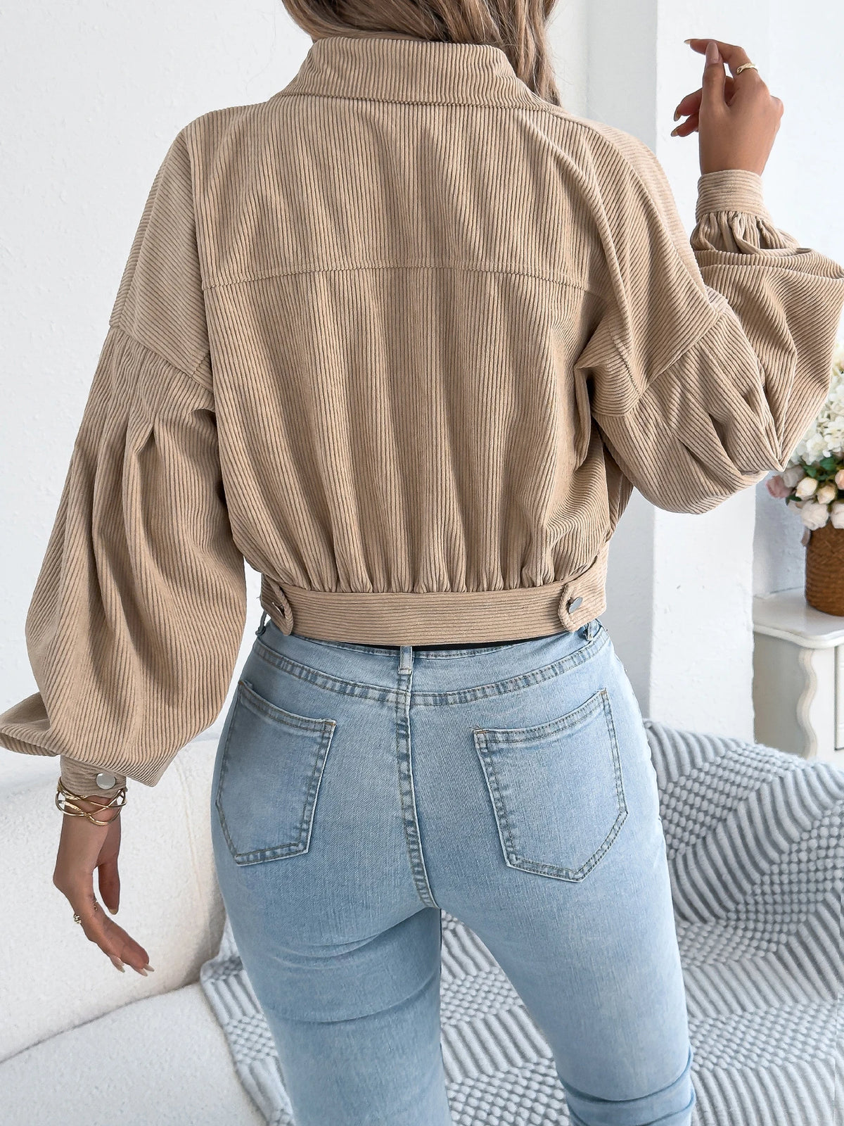 Corduroy Lapel Shacket