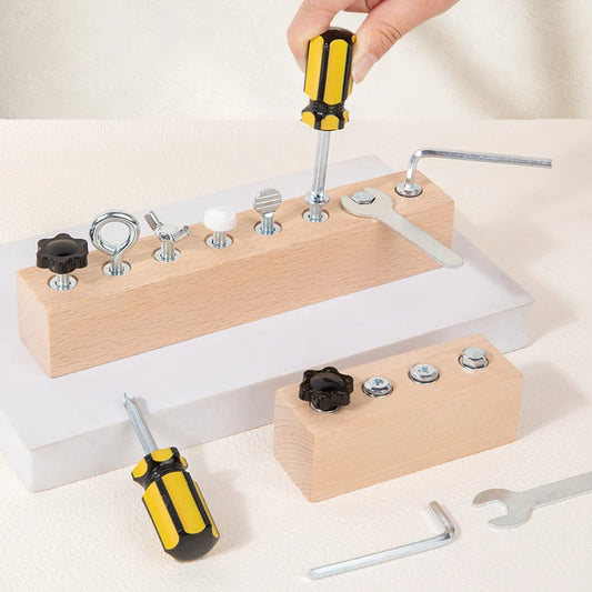 Wooden Screw Nut Toy