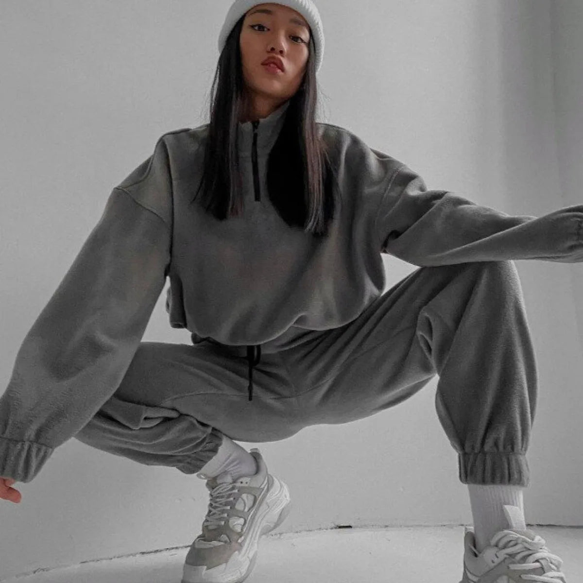 Women Two-Piece Hooded Sportswear Set