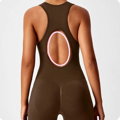 Seamless V-Back Yoga Bodysuit