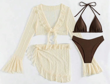 Coastal Bandage Four-Piece Bikini