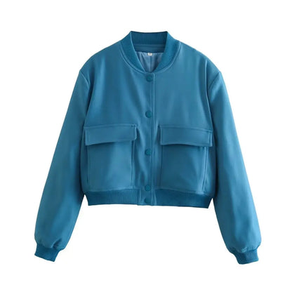 V-Neck Bomber Jacket