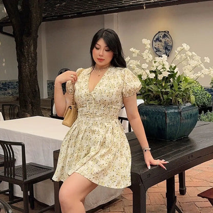 Lace-Up Mini Dress