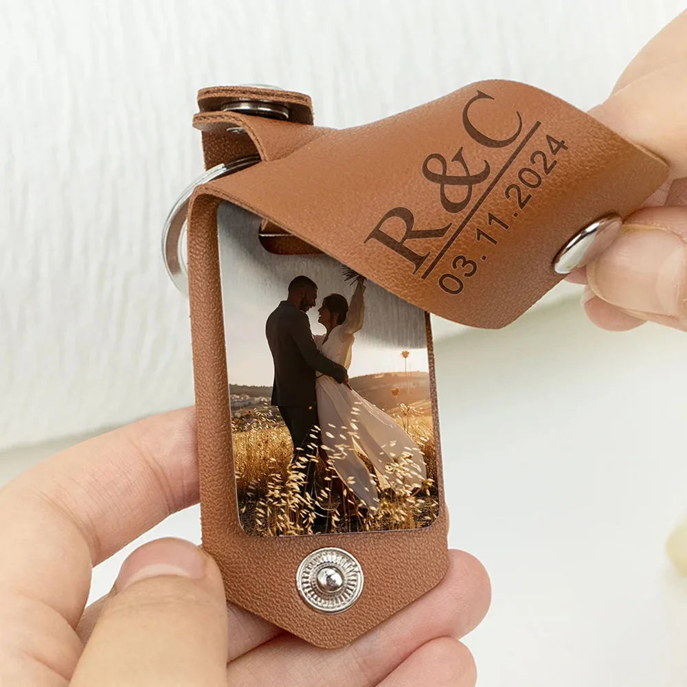 Personalized Leather Keychain