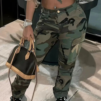 Camouflage Multi-Pocket Cargo Pants