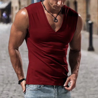 Solid V-Neck Tank