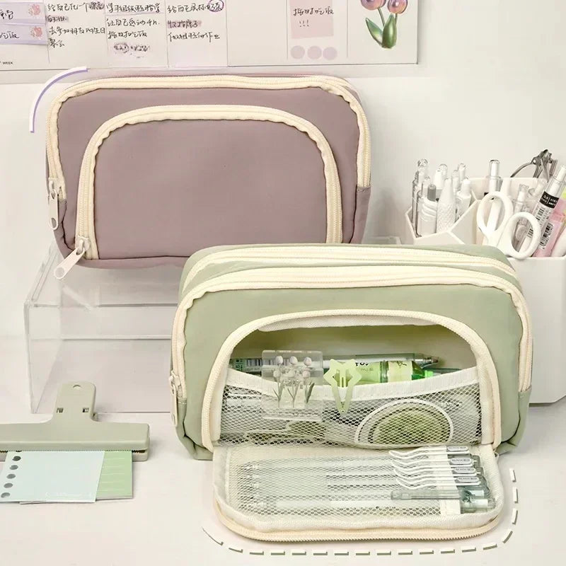 Large Capacity Zipper Pencil Case