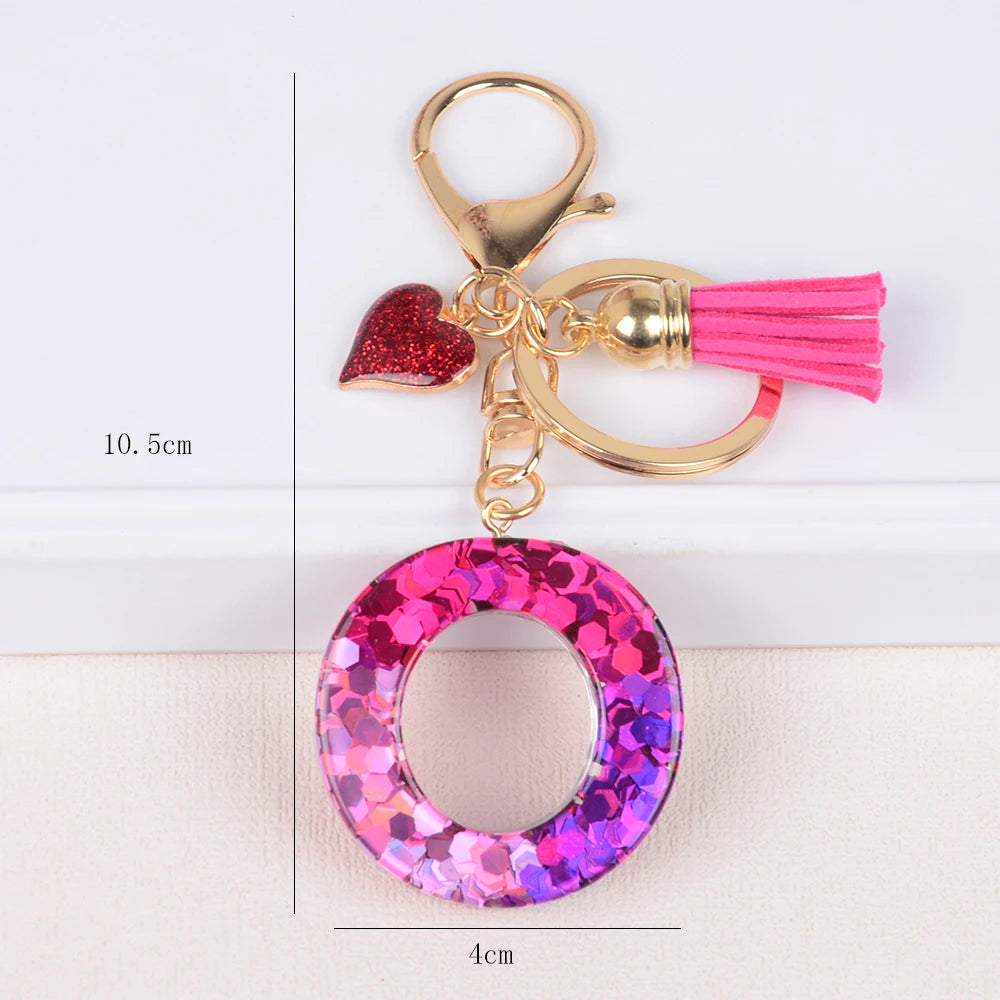 A-Z Alphabet Initial Letter Keychain