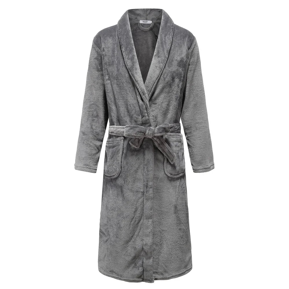 Men’s Plus Size Flannel Kimono Robe