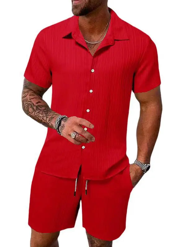 Multi-Color T-Shirt Shorts Set