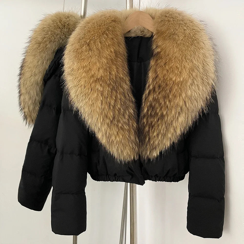 Fur Collar Duck Down Puffer Jacket