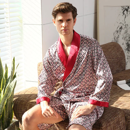 Satin Plus-Size Pajama Bathrobe