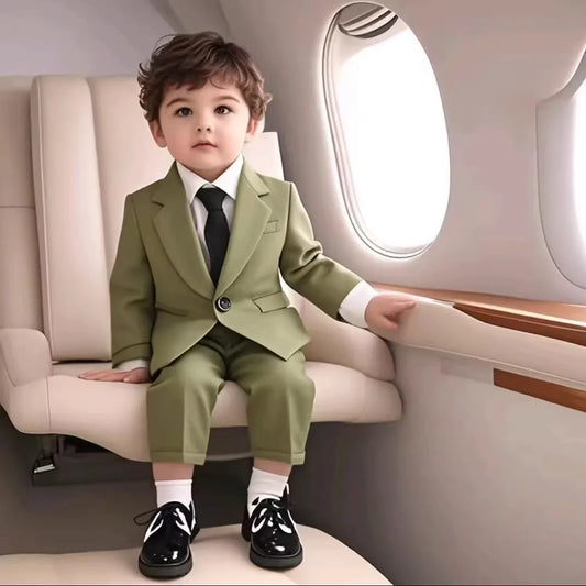 Formal Blazer and Vest Suit Set