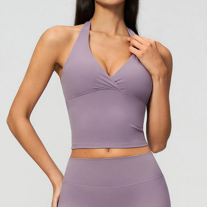 Hanging Neck Yoga Tops Sports