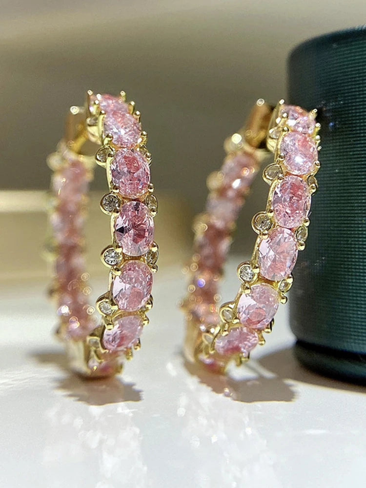 Zircon Hoop Earrings