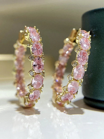 Zircon Hoop Earrings