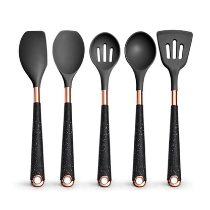 Silicone Khaki Utensils Set For Kitchen