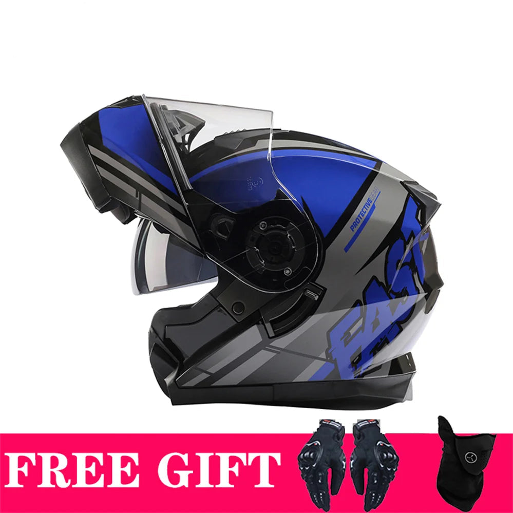 BLD-162 Double-Visor Flip-Up Helmet