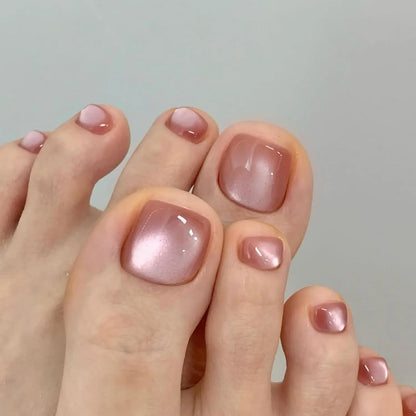 White Press-On Nail Set