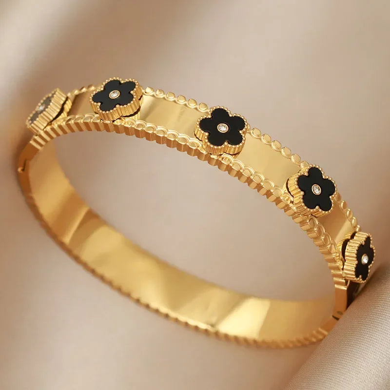 Gold Letter Cuff Bracelet