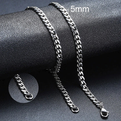Metal Round Stainless Cuban Chain Party