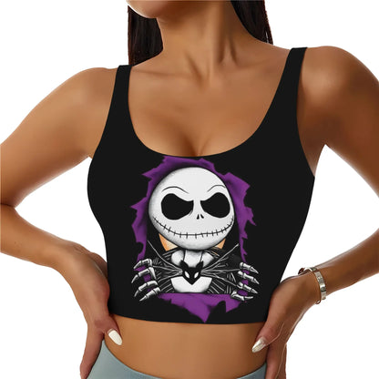 Skull Print Halloween Bra