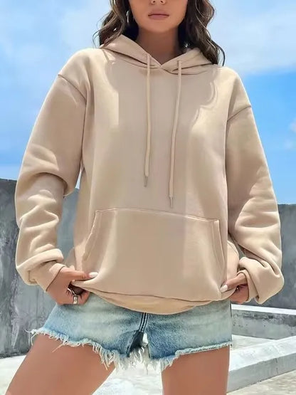 Solid Pocket Fleece Hoodie