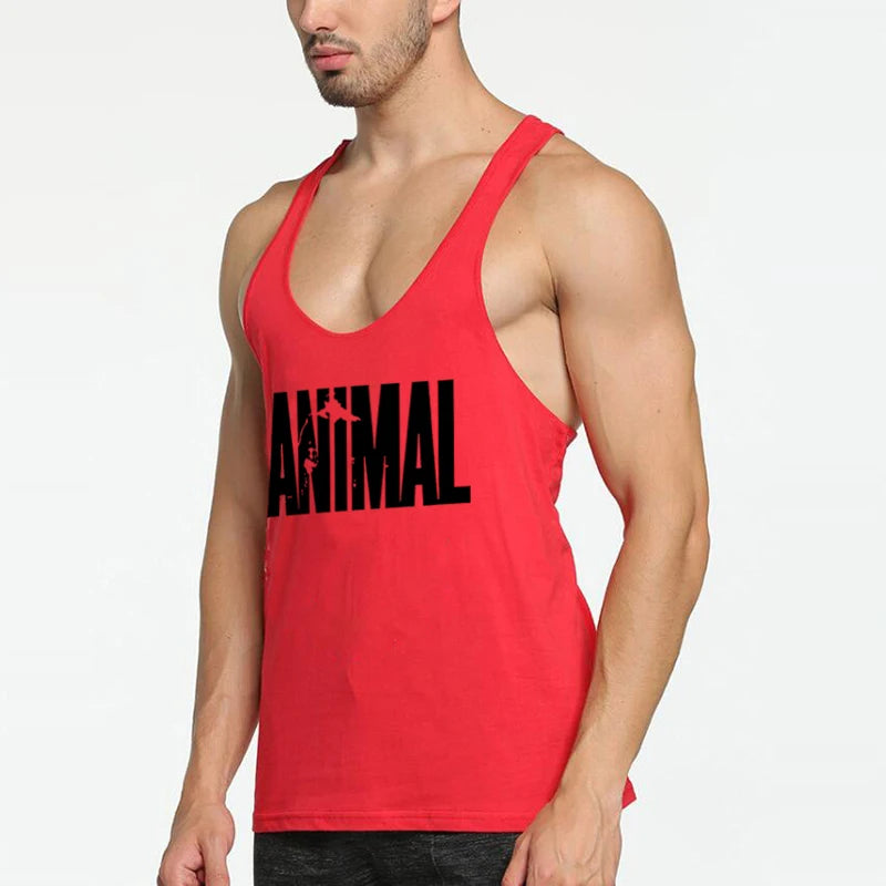 ANIMAL Letter Printed Gym Clothing
