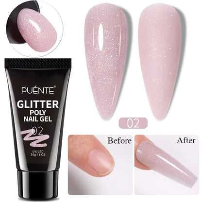 PUENTE Glitter Poly Nail Gel