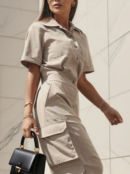 Button Pocket Jumpsuit