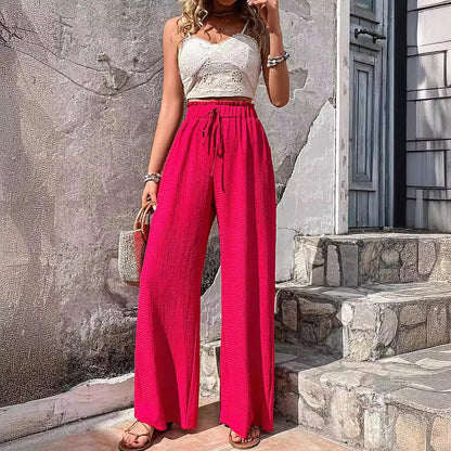 Women Elastic Waist Pants