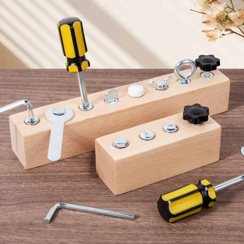 Wooden Screw Nut Toy